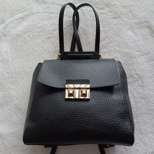 Furla Bella Leather Backpack, Black